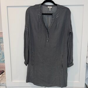 Joie Black and White Patterned Blouse